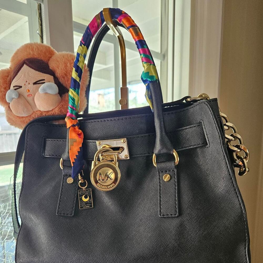 Michael kors hamilton black saffiano